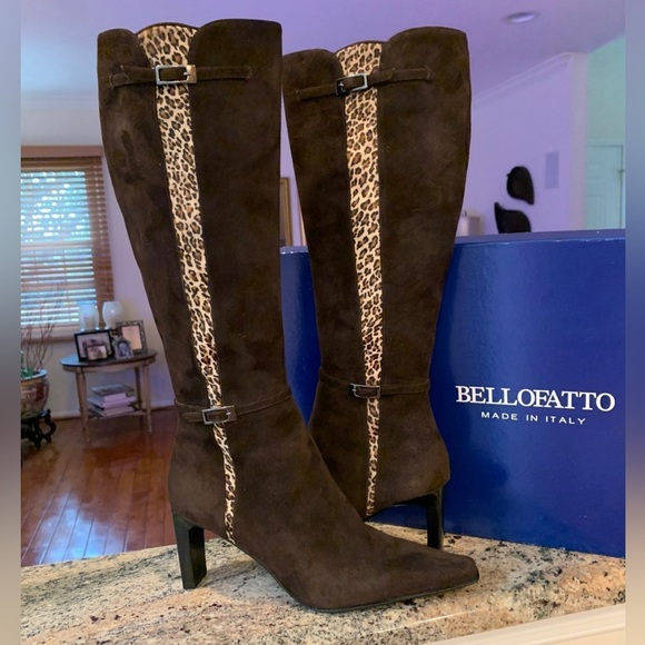 Bellofatto Shoes - BELLOFATTO ~ Dark Chocolate Brown Suede Boots ~ Made in Italy